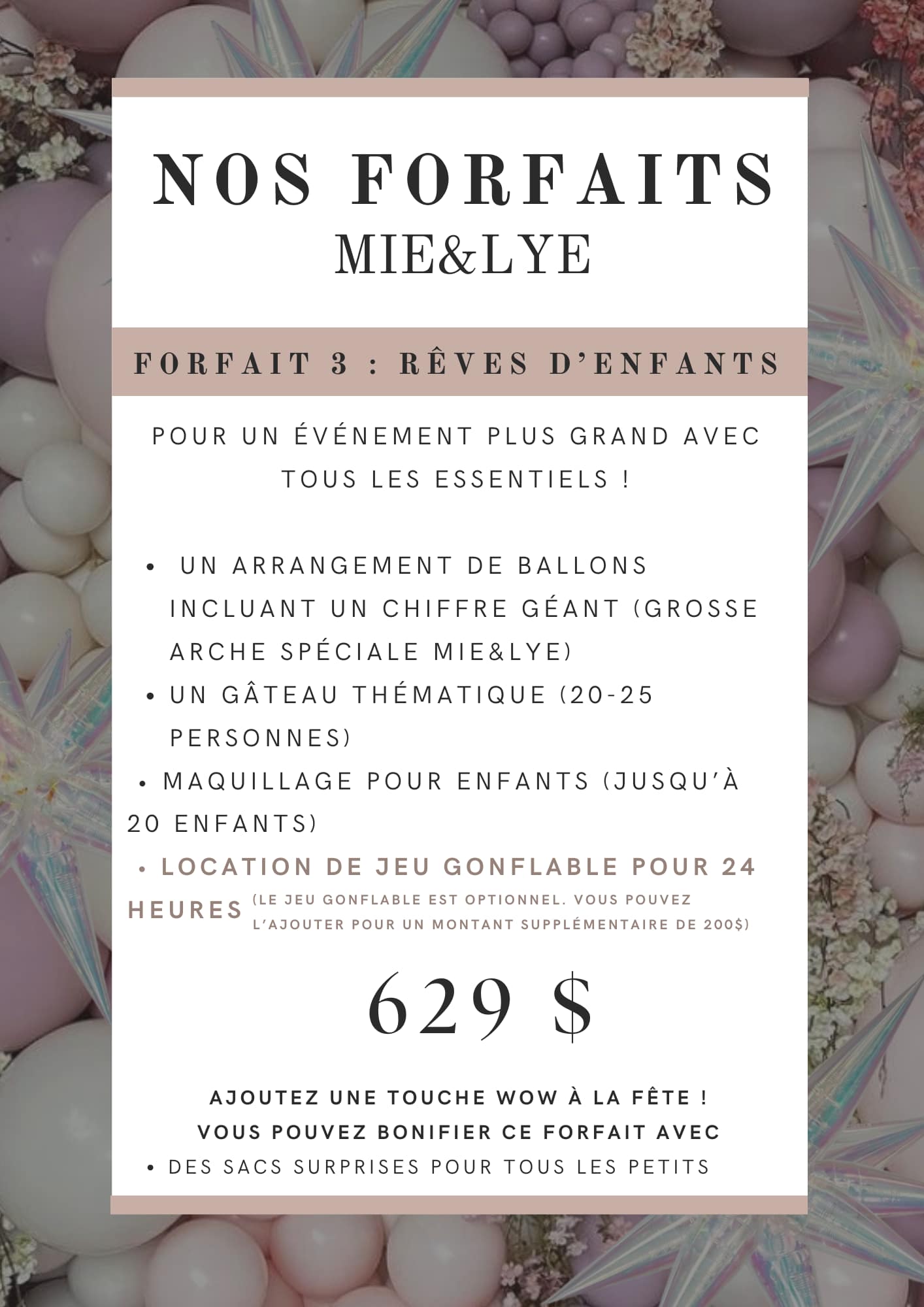 Rêves d'Enfants - MIELYE ÉVÈNEMENTS