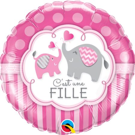 Ballon Éléphants C'est une Fille