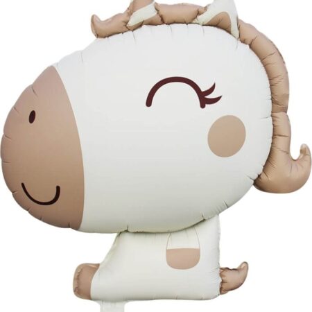 Ballon bébé licorne couleur latte mat