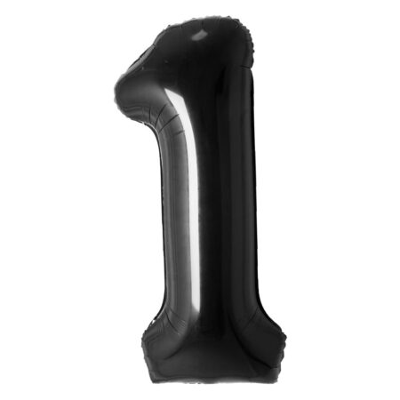 Ballon chiffre 1 noir de 34 pouces