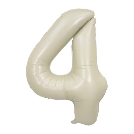 Ballon chiffre 4 crème 34 pouces