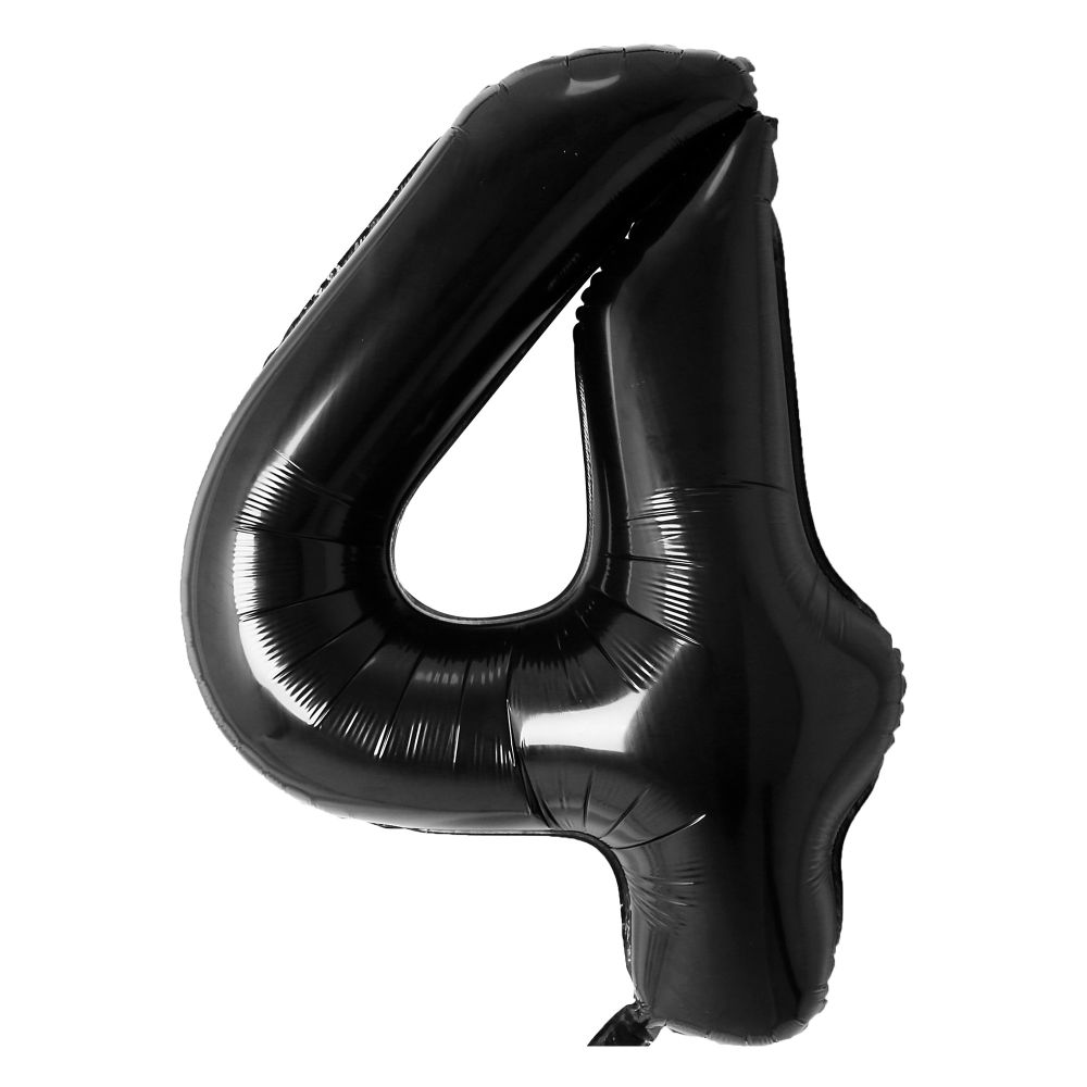 Ballon chiffre 4 noir de 34 pouces