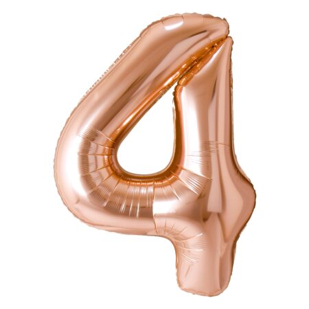 Ballon chiffre 4 or champagne de 34 pouces