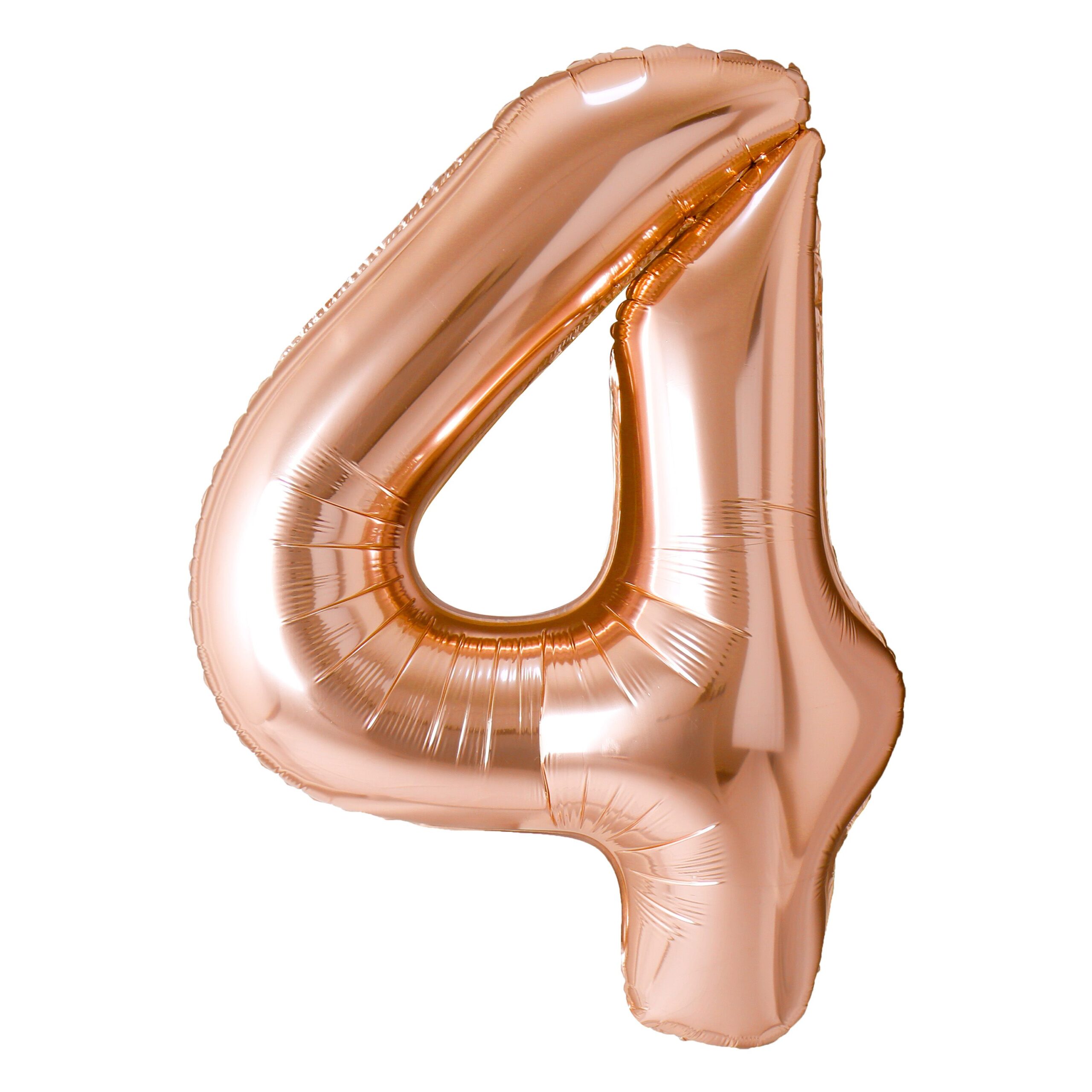 Ballon chiffre 4 or champagne de 34 pouces