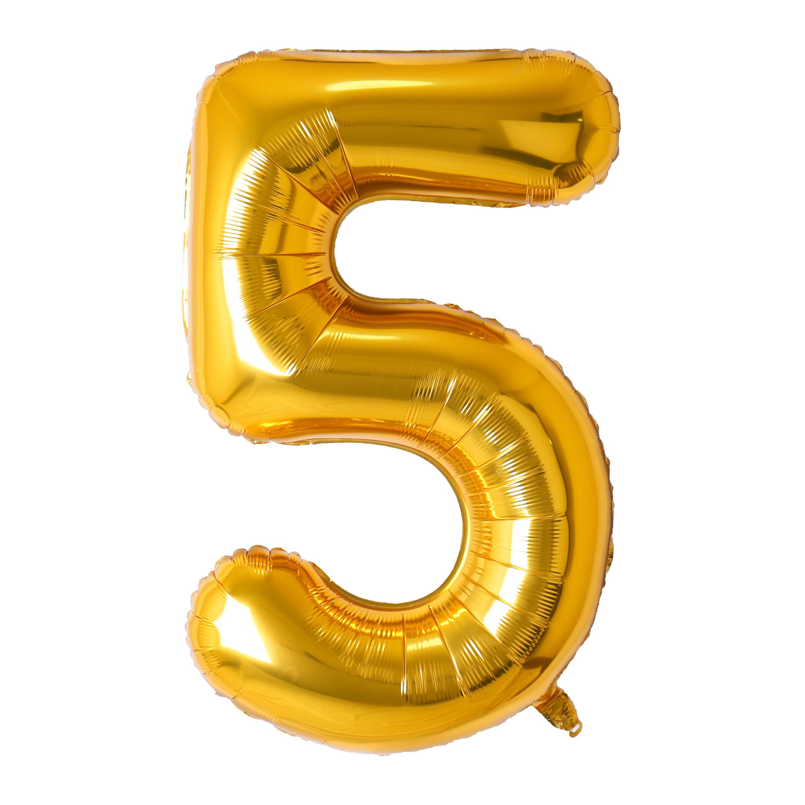 Ballon chiffre 5 doré de 34 pouces