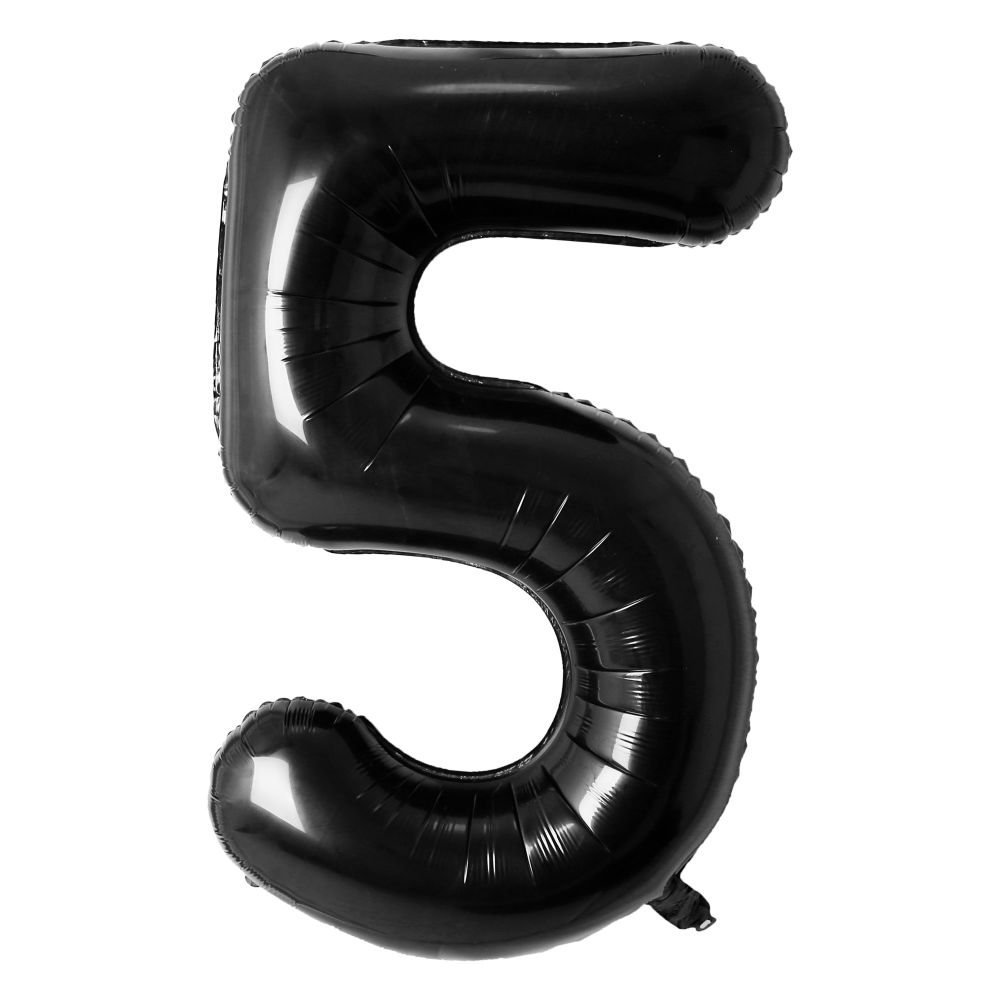 Ballon chiffre 5 noir de 34 pouces