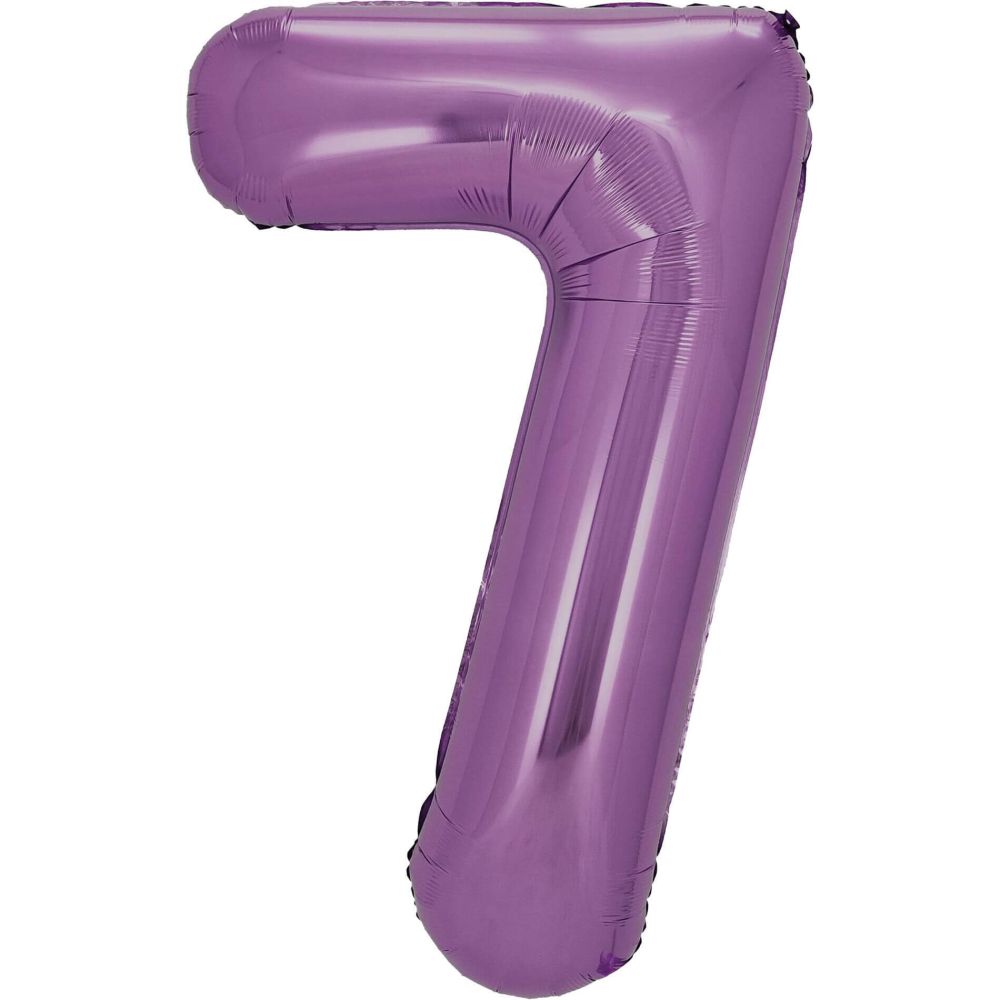 Ballon chiffre 7 lilas de 34 pouces