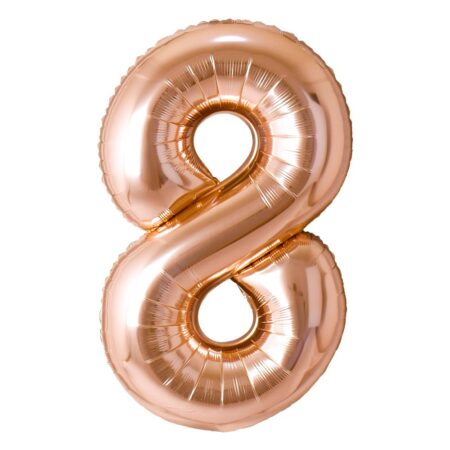 Ballon chiffre 8 or champagne de 34 pouces