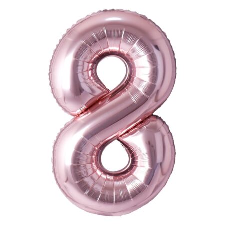 Ballon chiffre 8 or rose de 34 pouces