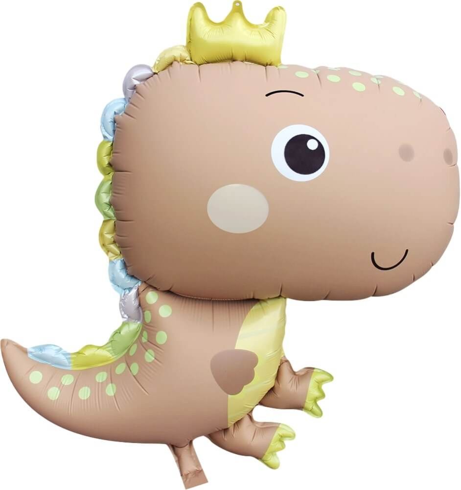 Ballon dinosaure couleur latte mat