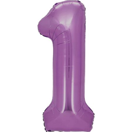 Ballon lilas chiffre 0 de 34 pouces