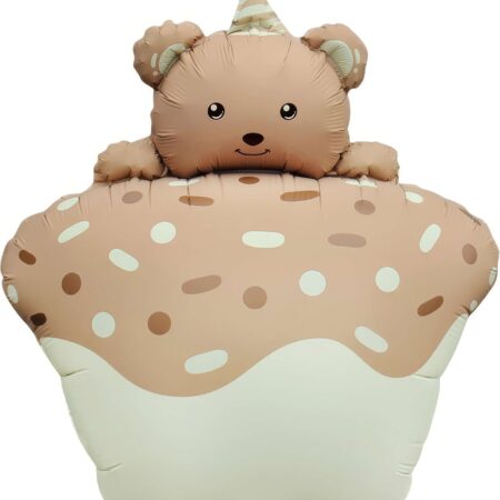 Ballon ours en peluche cupcake latte mat