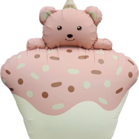 Ballon ours en peluche rose mat de 71 cm (28 pouces)