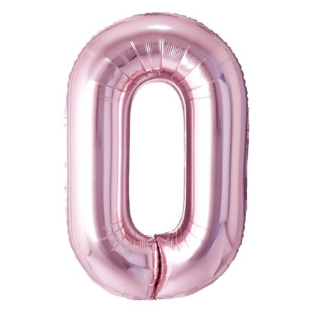 Ballons chiffres or rose