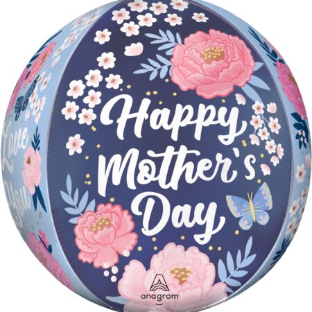 Ballon Orbz Satin Bonne fête des mères Pivoine Jardin