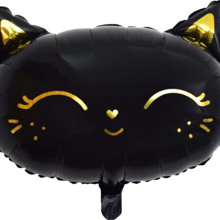 Ballon noir en forme de chaton