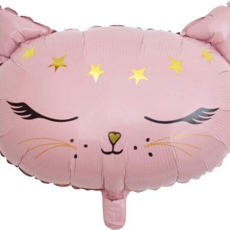 Ballon rose en forme de chaton