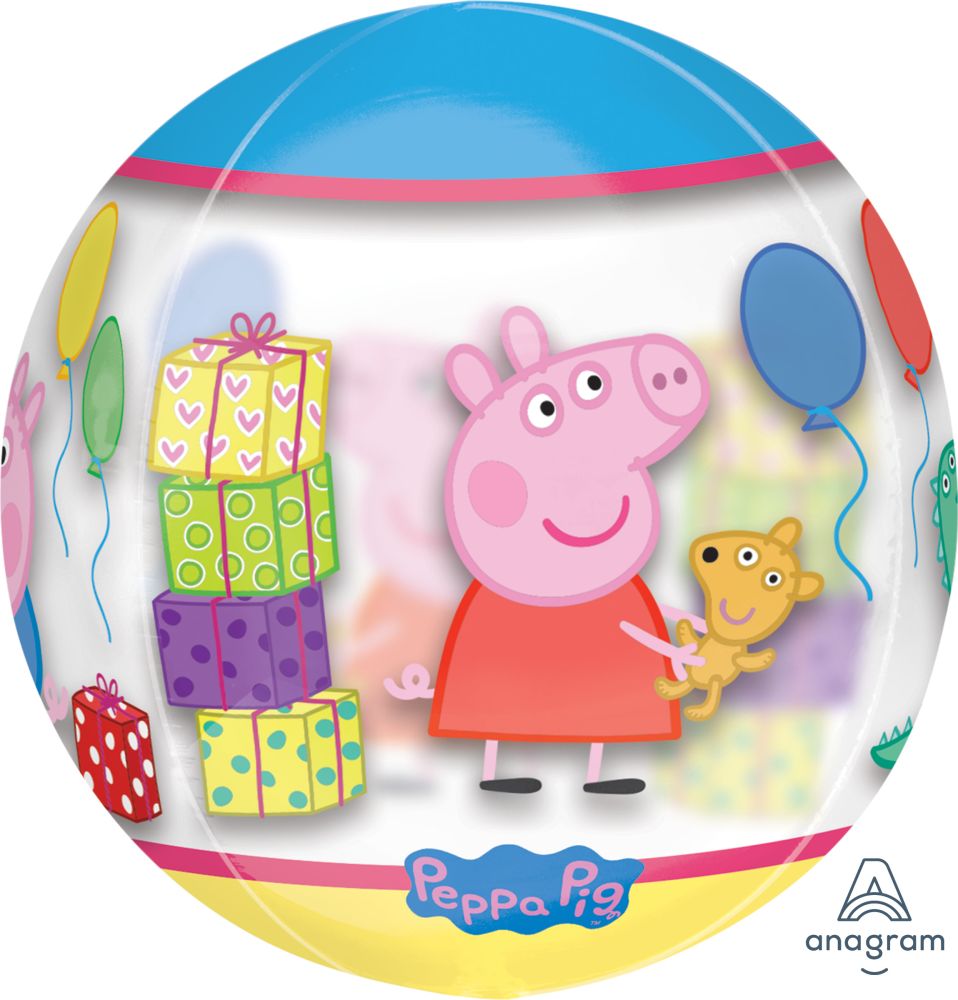 Ballon transparent Orbz Peppa Pig